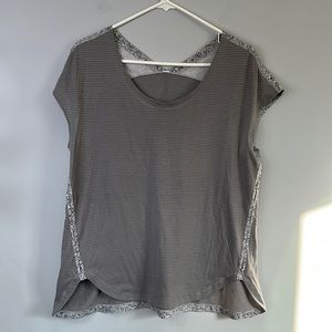 Lululemon Striped Floral Tee